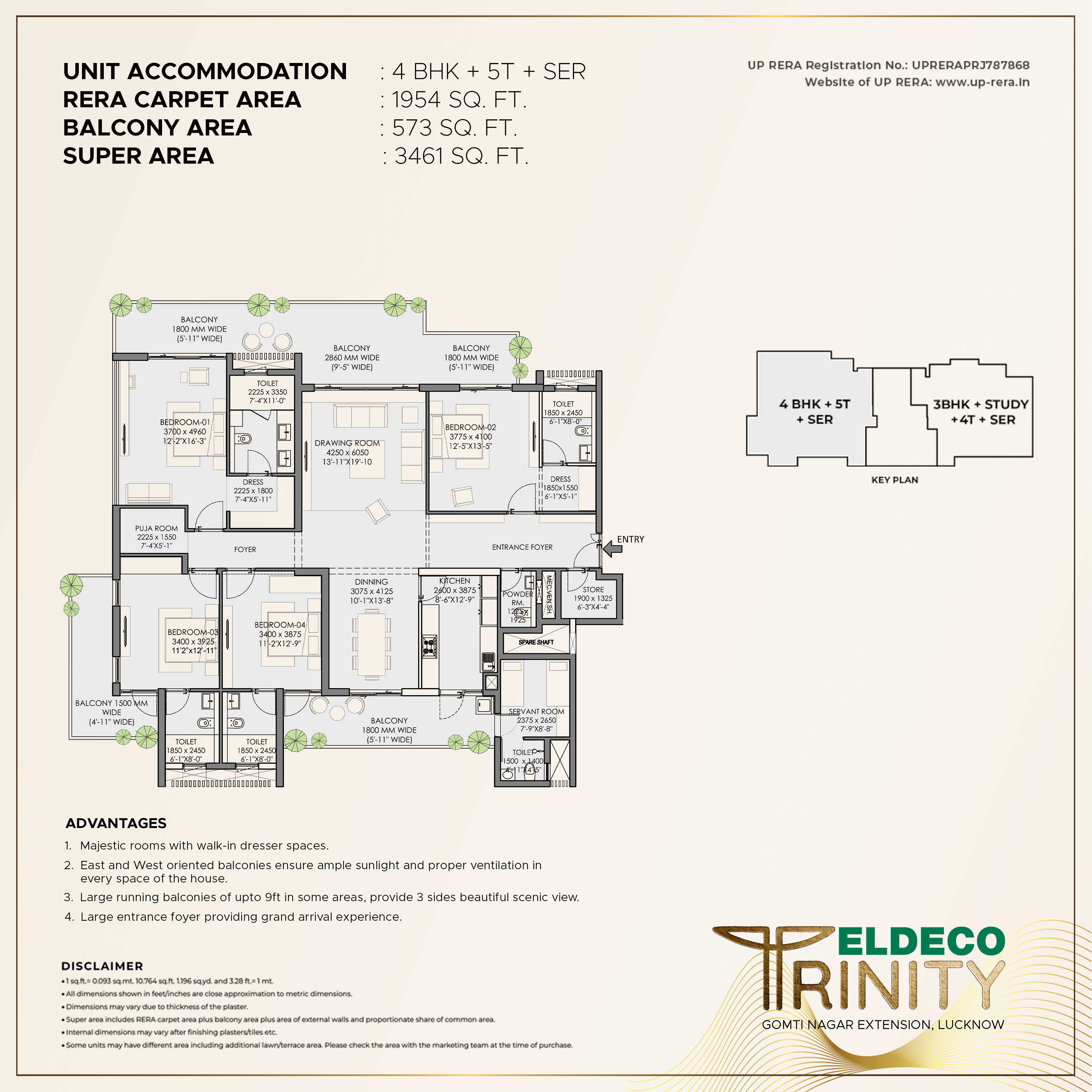 4bhk 1954 sq ft